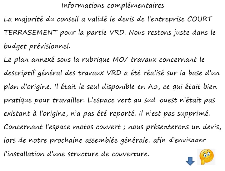 Conseil_Syndical Travaux Priska